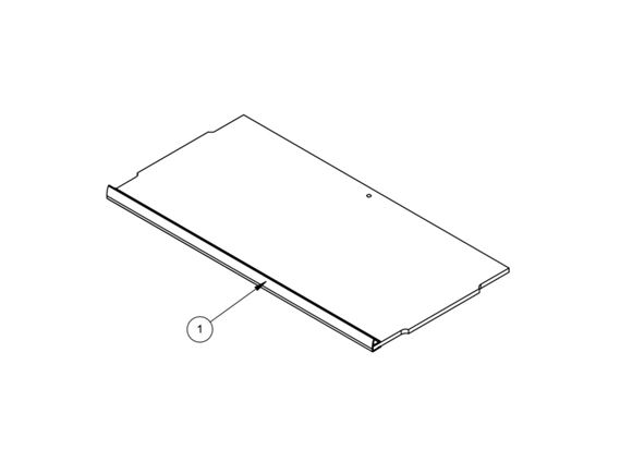 PX1 PS6 6' N/S Front Locker Shelf 459mm product image