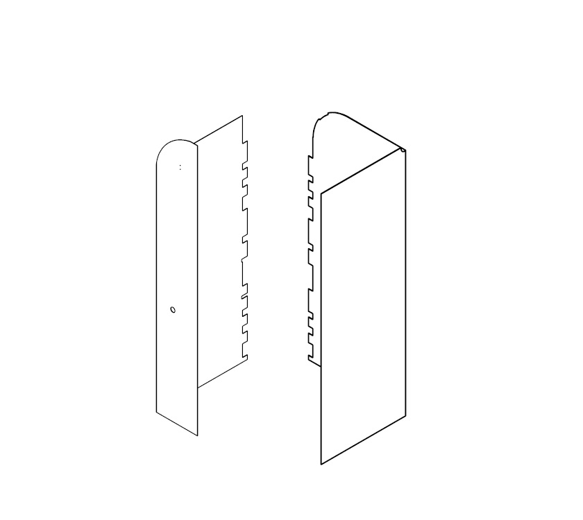 PX1 Rear N/S Shower Cubicle Walls