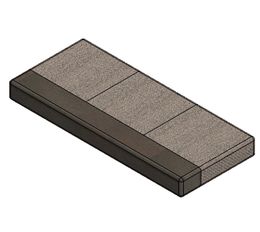 PS6 Grande Front Base Cushion 1463x635x140mm