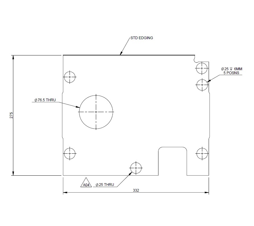 PX1 Rear Vanity Unit Upper Shelf