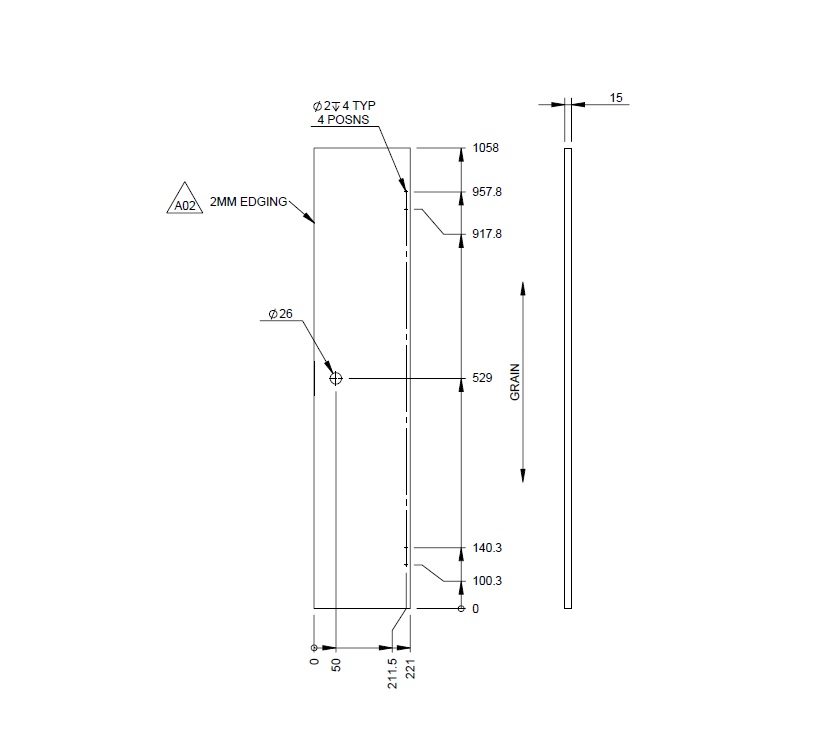 PX1 640 O/S Rear Upper Robe Door (Revision A02)