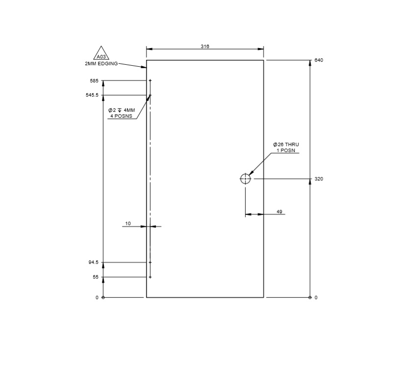 Read more about PX1 Rear Vanity Unit Door 640x316x15mm (Rev A03) product image