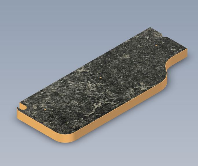 PS6 R/H BEDSIDE ROBE WORKTOP