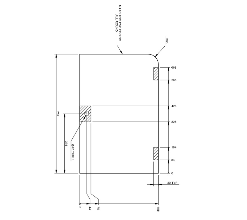 Read more about PX1 PS6 Washroom Locker Door 752x495x15mm (A02) product image