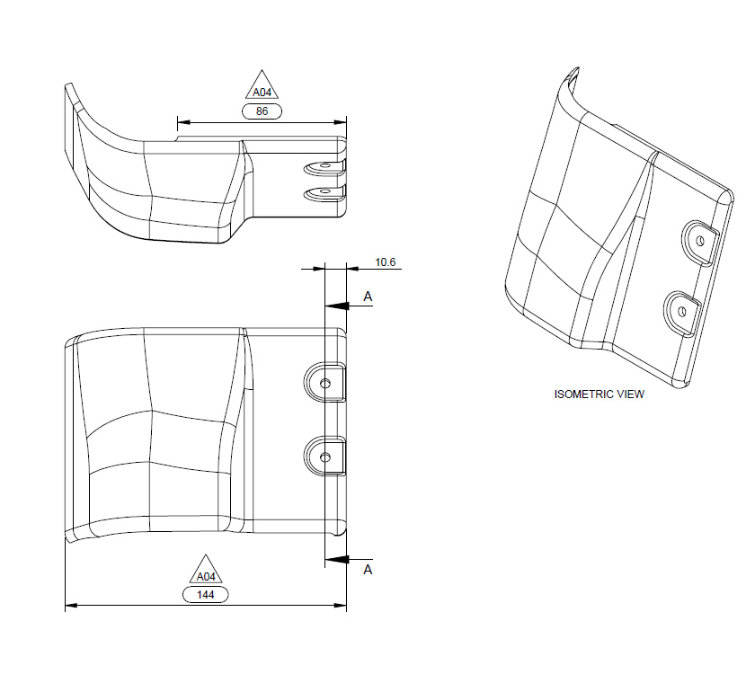 PS6 STD O/S Front Bumper Cap