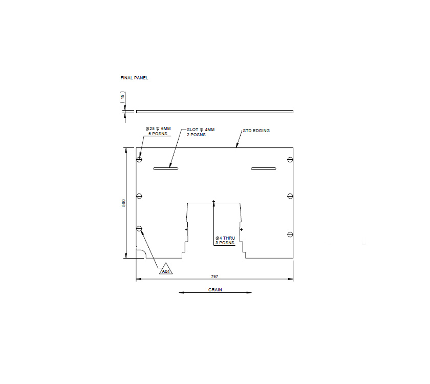 Read more about PX1 642 650 Rear TC Robe Lower Face product image
