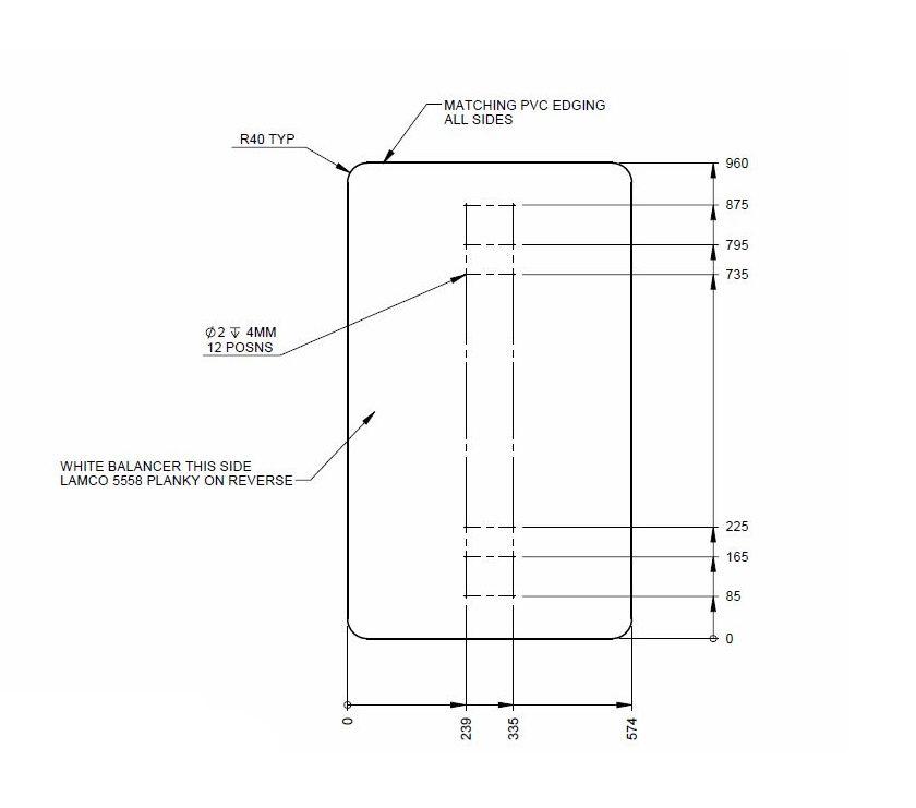 AG1 Porto Free Standing Table Top (Revision A01)