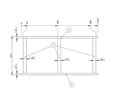 DY1 D4-3 Rear N/S Bunk Slat Frame