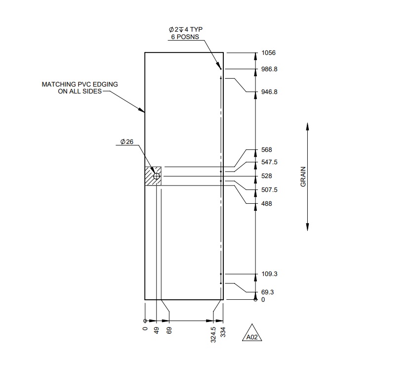 AG1 Porto O/S Upper Robe Door