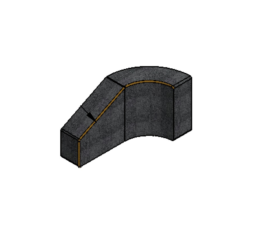 DY1 D4-3 N/S Rear Curved Backrest Cushion - Java