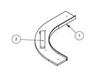 DY1 D4-4 Fixed Bed Locker Corner Header