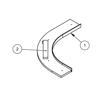 DY1 D4-4 Fixed Bed Locker Corner Header