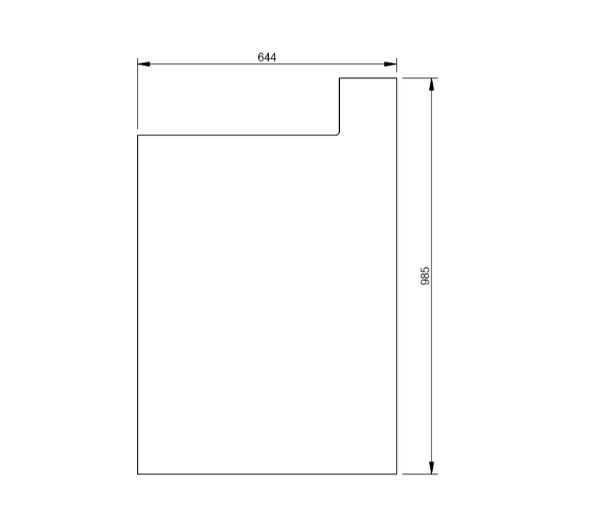 Read more about DY1 D4-4 Gas Box Sideboard R/H End Panel product image