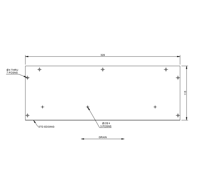 DY1 D4-4 Sideboard Drawer L/H Side