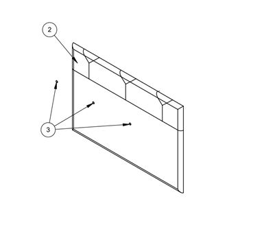 UNB Fixed Bed Headboard 1320x900mm Brompton