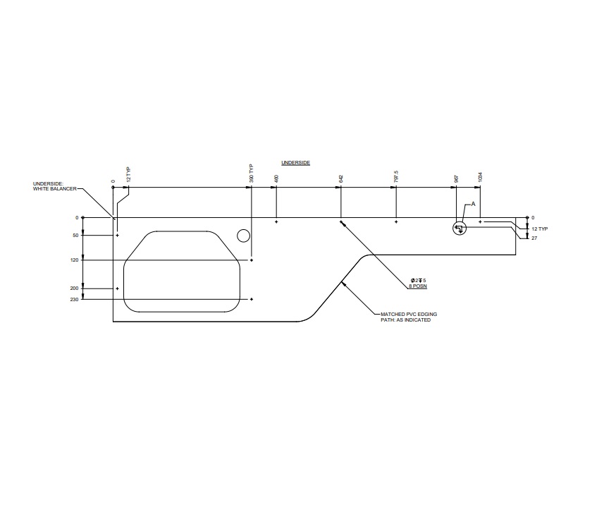 Read more about AG1 STD REAR BATHROOM WORKTOP product image