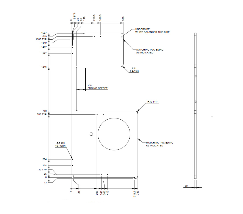 UNB Merida Kitchen Worktop (Revision A01)