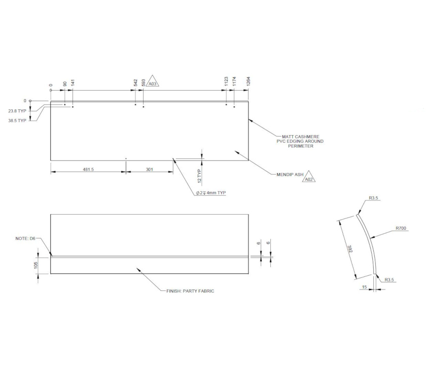 AH3 STD 1264mm Locker Door