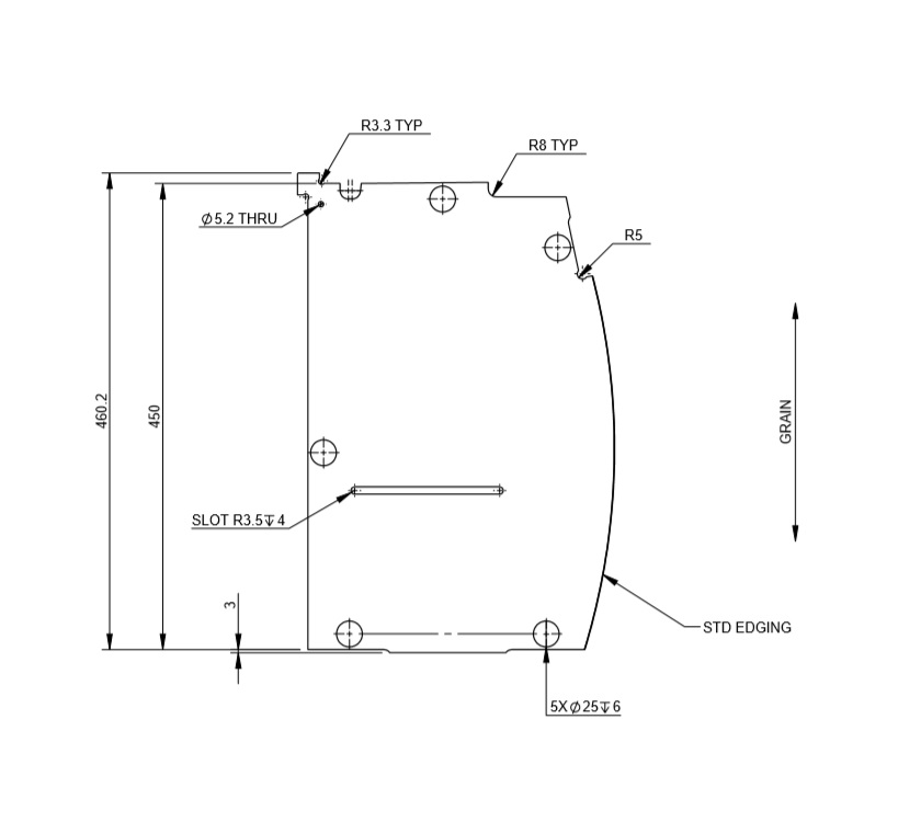 UNB Front N/S Locker Middle Divider
