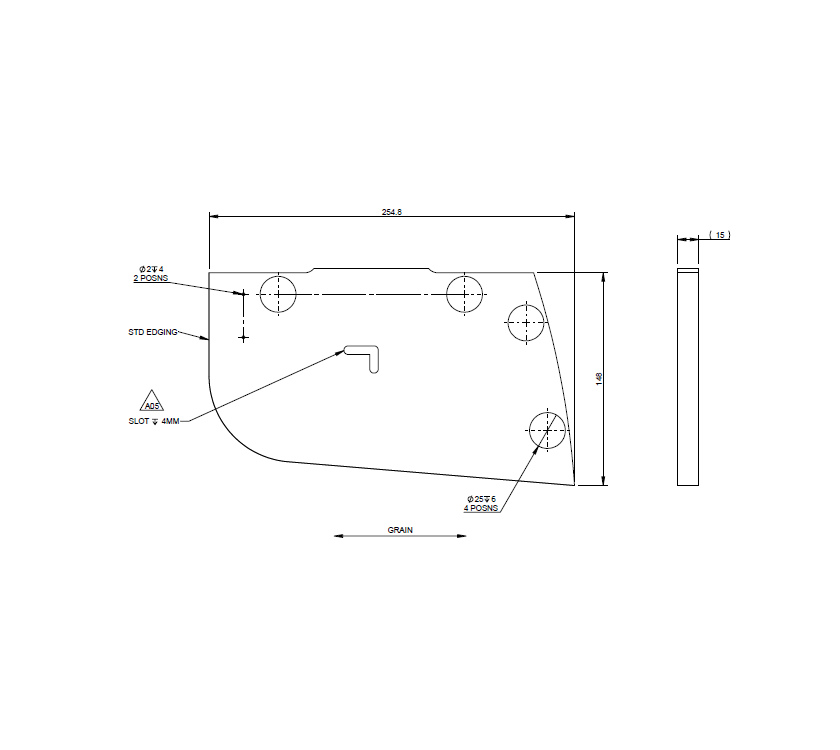 DY1 Potshelf Fold Out Table L/H Side Revision 05