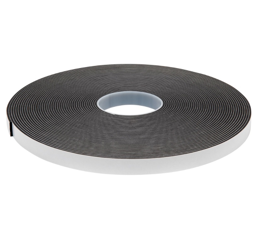 3509 Black Single Sided Foam Tape 12mm x 1.5mm 