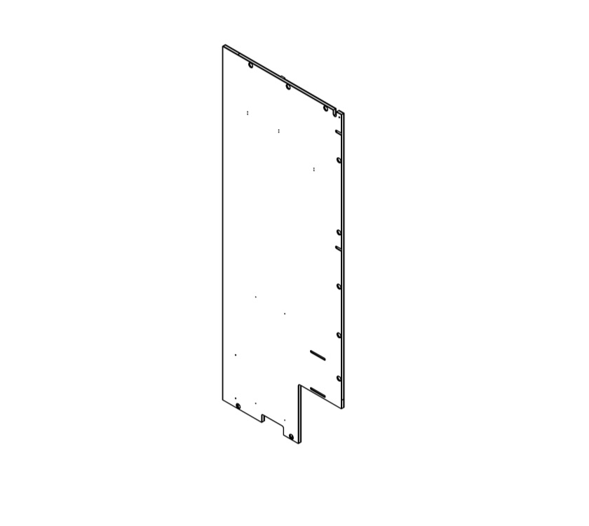 AG1 Porto Table Store R/H End Panel (for Shelves)