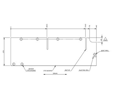 AG1 Rear Vanity Unit L/H End Panel