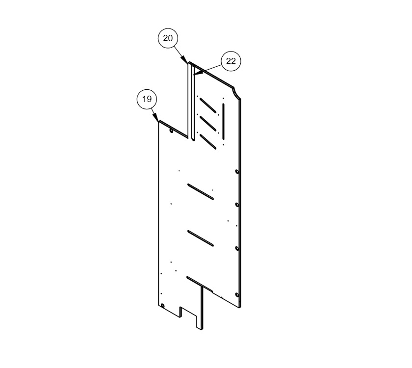 AG1 Porto Table Store L/H End Panel