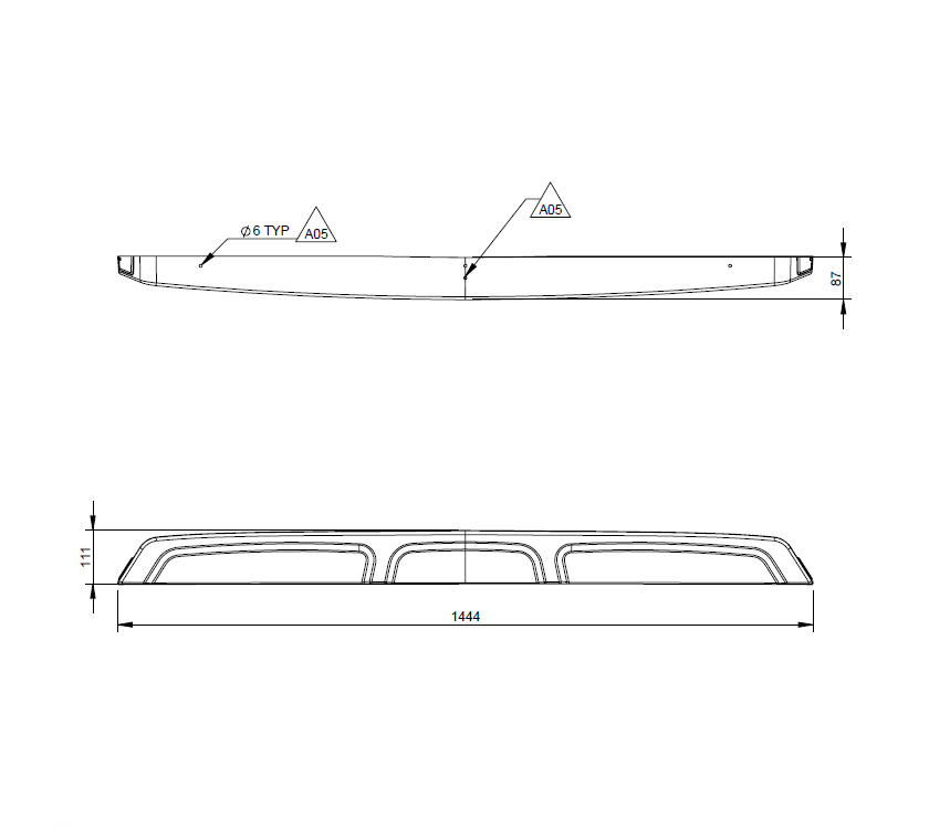 AH3 STD Rear Bumper Diffuser