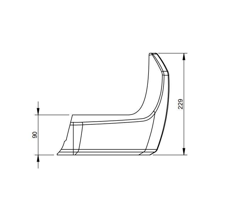 AH3 STD NS Front Lower Cap