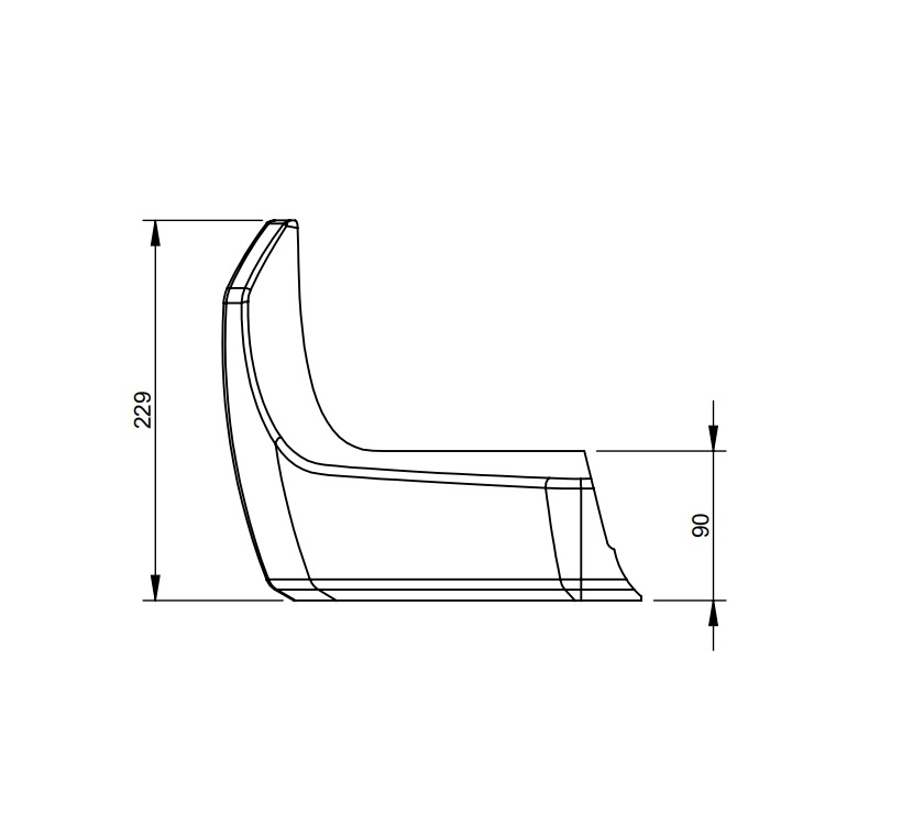 AH3 STD OS Front Lower Cap