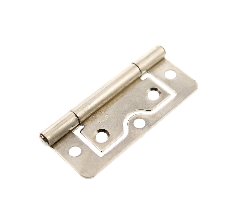 Flush hinge, 76 mm, 5 hole, chrome (TC door)