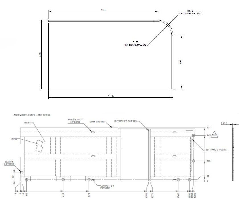 Read more about AH3 STD N/S Front Bunk Curved Face (A06) product image