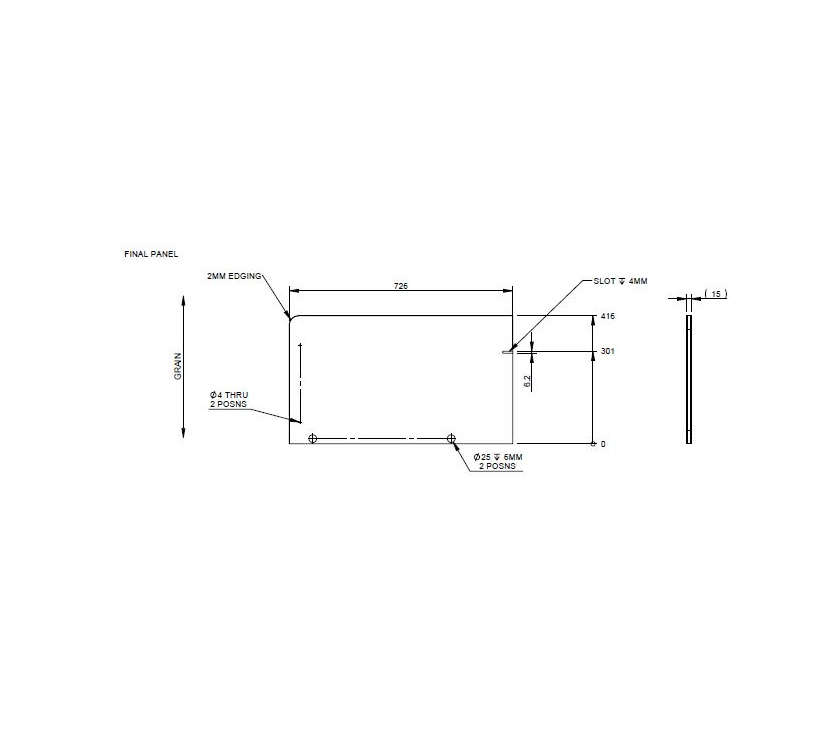 DY1 N/S Bunk End Panel