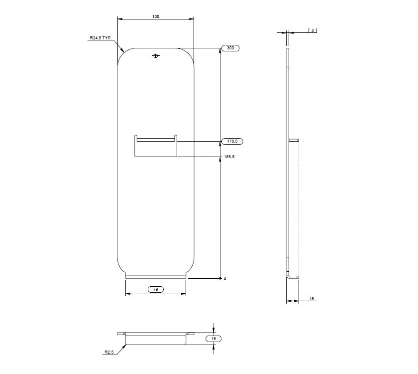AH3 794 Drop Leaf Table Sliding Support