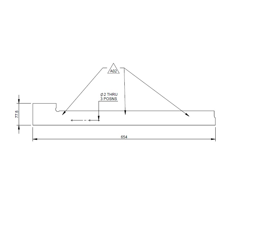DY1 D4-3 Rear Lounge Hinge Support