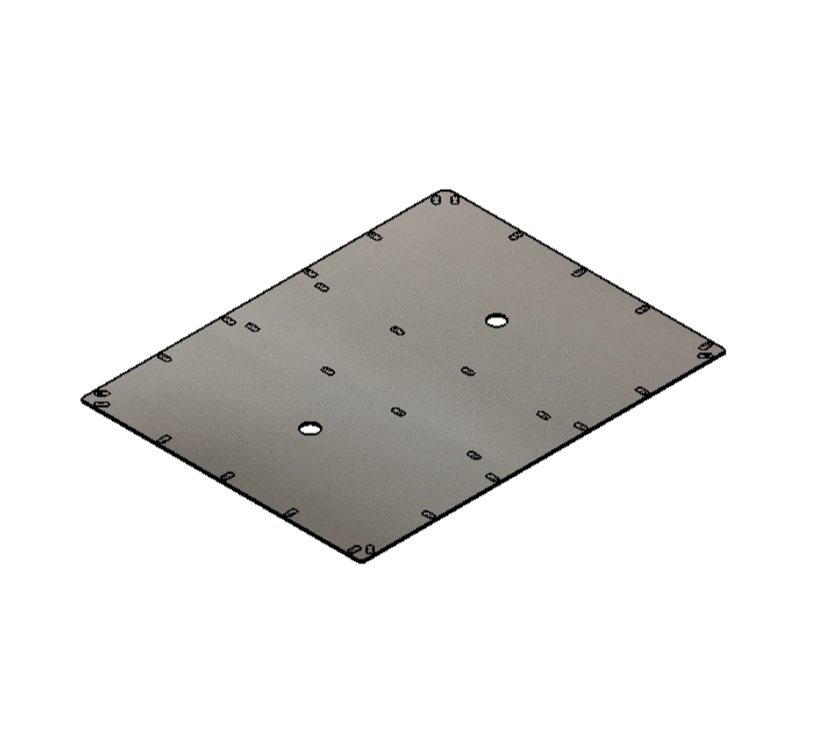 AH3 81-6 Drop Down Bed Rectangle Trim Panel