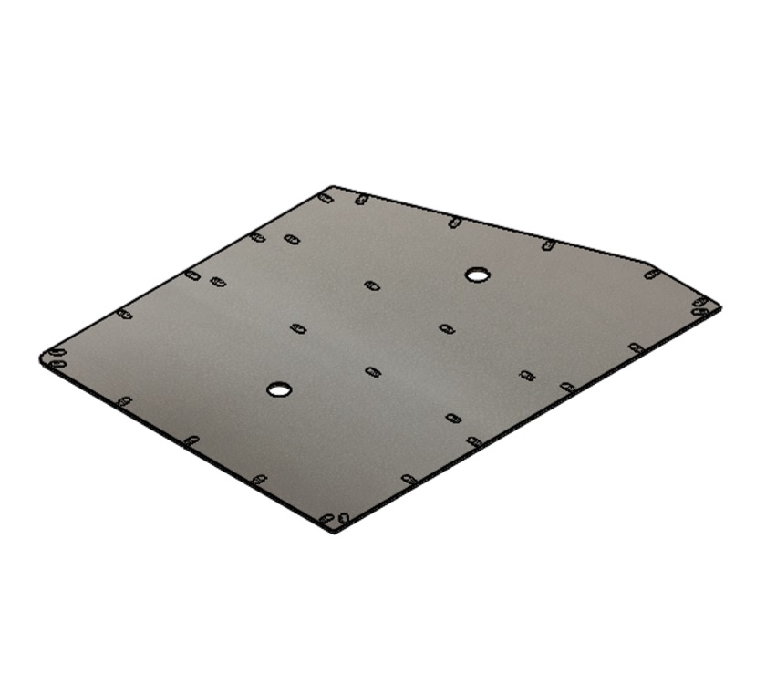 AH3 81-6 Drop Down Bed Angled Trim Panel