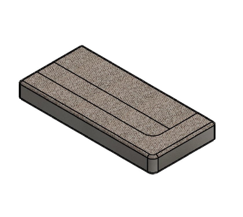 AH3 Rear Lounge N/S Base Cushion - Farringdon