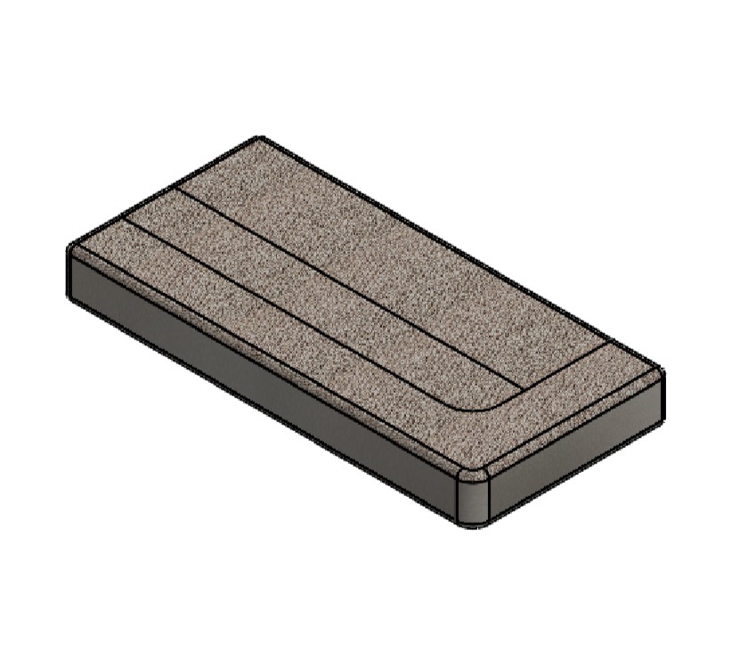 AH3 Rear Lounge N/S Base Cushion - Farringdon