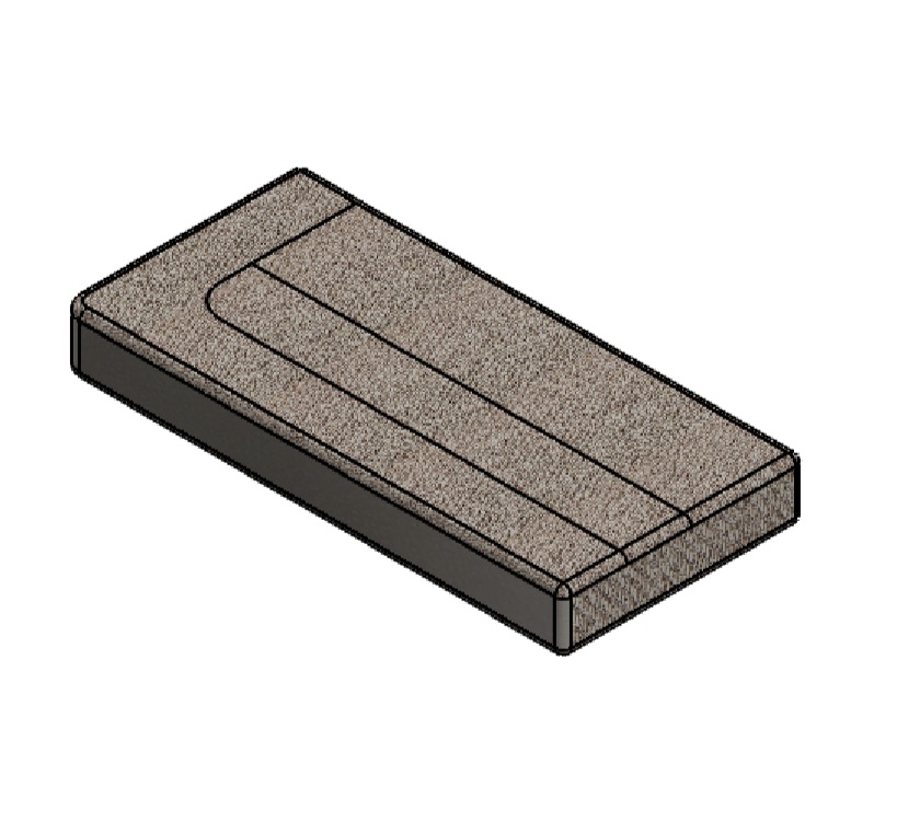 AH3 Rear Lounge O/S Base Cushion - Farringdon