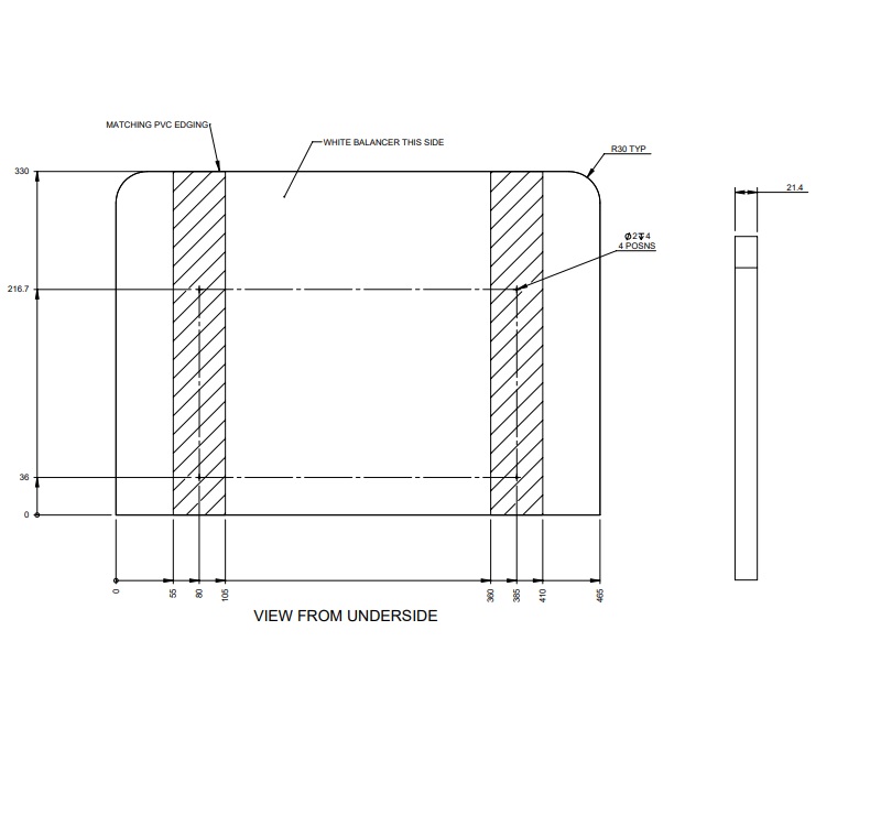 Read more about EV1 Adamo 75-4DL Kitchen Fold Down Worktop (A01) product image