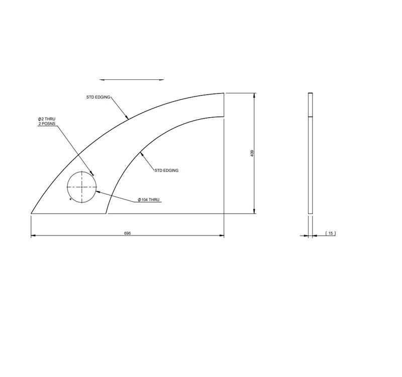 PSR STD FRONT N/S & O/S LOCKER ANGLED DOME