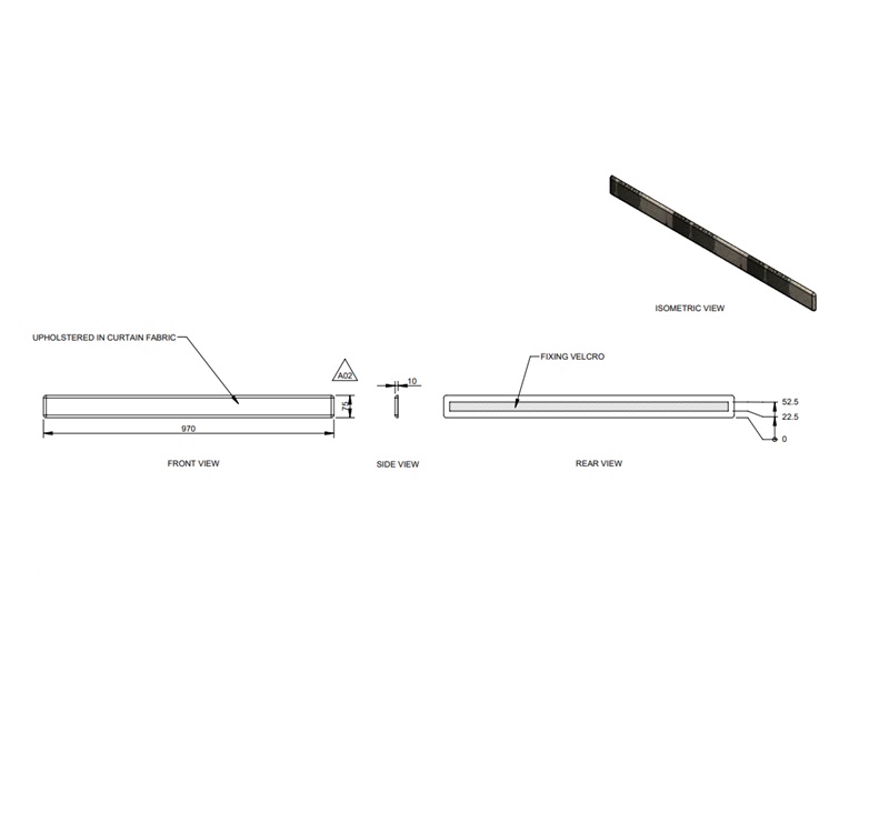 Read more about AG1 Faro Small Window Panel 970x75mm - Farringdon product image