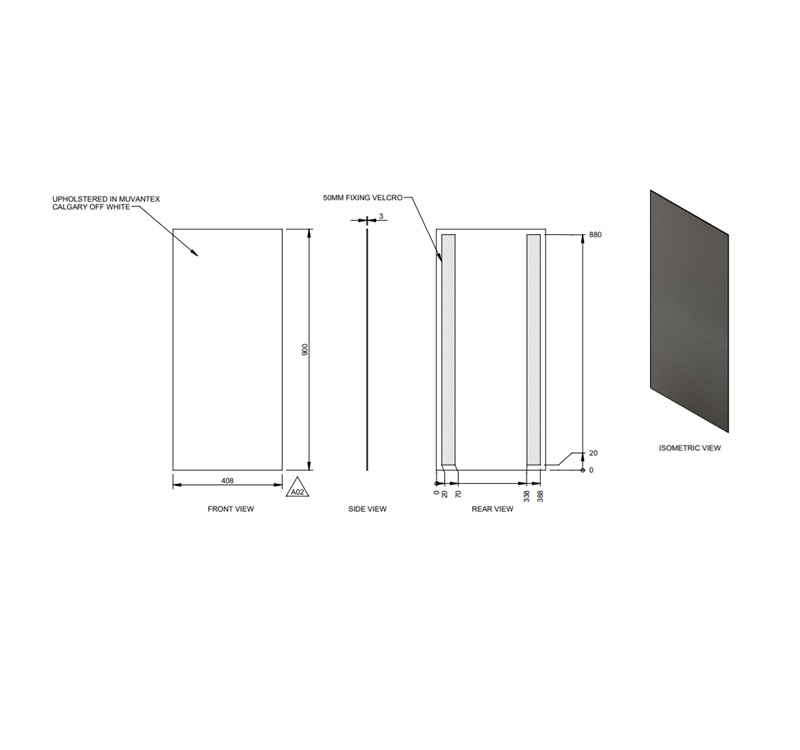 AG1 Layout 4 Faro Plain Fabric Vanity Panel