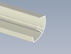 White W Bracket Covering Extrusion/Return 1600mm
