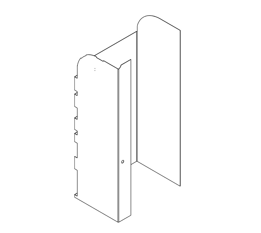 PSR STD SHOWER CUBICLE WALL - White