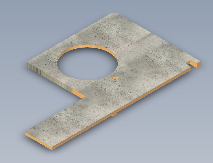 EV1 Adamo 69-4 Kitchen Worktop 1251 x 769mm (A05)