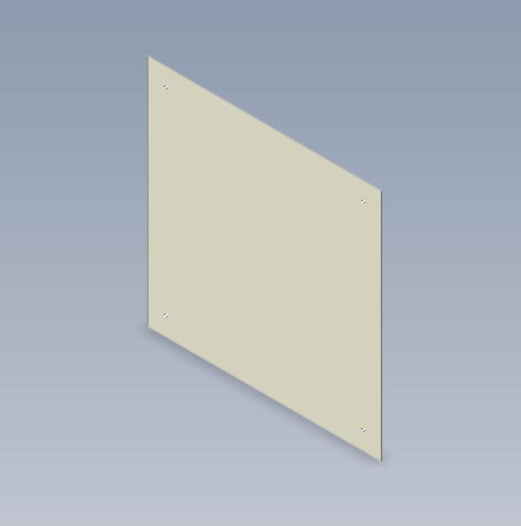 Rear Washroom Mirror 620x620mm w/ Holes