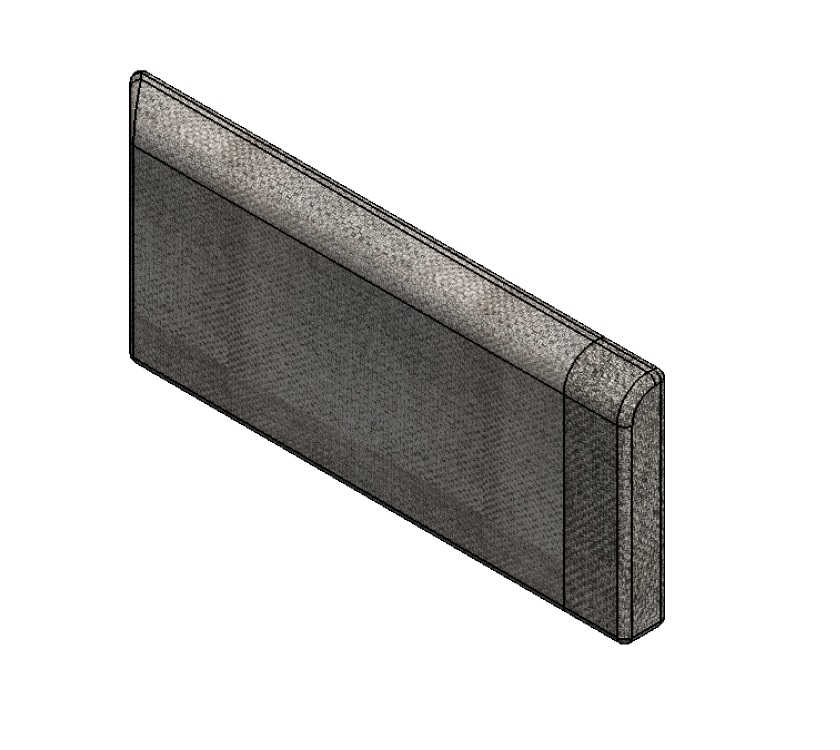 EV1 Adamo 75-4DL Rear Lounge N/S Backrest